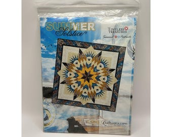 Summer Soltice quilt pattern from Quiltworx and Judy Niemeyer 58" x 58" 2016 New