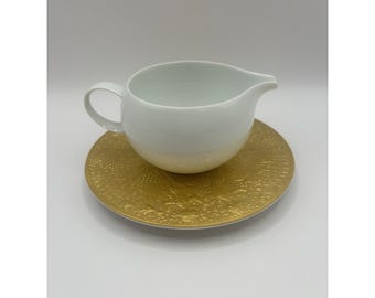 Rosenthal Magic Flute 24k Gold Demitasse Cream W/ Under Plate Bjorn Wiinblad