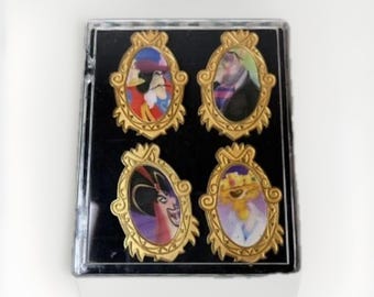 Disney Pins Lenticular Villains Holographic Set 4 2001 LE Retired Captain Hook