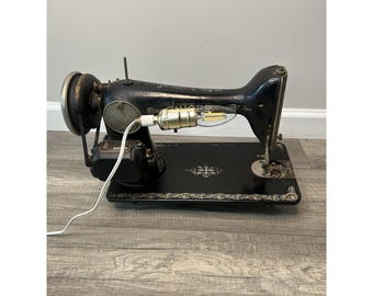 Vintage Singer Modell 66 Nähmaschinen-Tischlampe, industrielles Dekor, Arbeitsleuchte