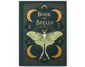 Livre de sorts Luna Moth, céleste Carnet cartonné