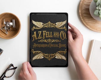 Good Omens - Aziraphale - Étui pour Kindle de la librairie | Couverture pour Kindle A.Z. Fell & Co
