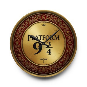 Platform 9 3/4 Clock Acrylic Wall Clock | Wizard Train Station Decor