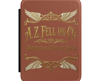 Good Omens - Aziraphale - Étui pour Kindle de la librairie | Étui pour Kindle A.Z. Fell & Co Bordeaux antique