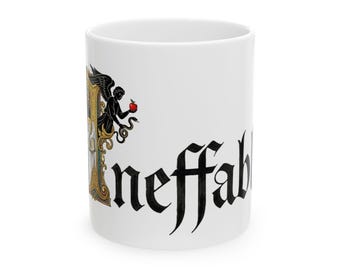 Tasse ineffable de bons présages | Tasse Terry Pratchett pour les amateurs de lecture