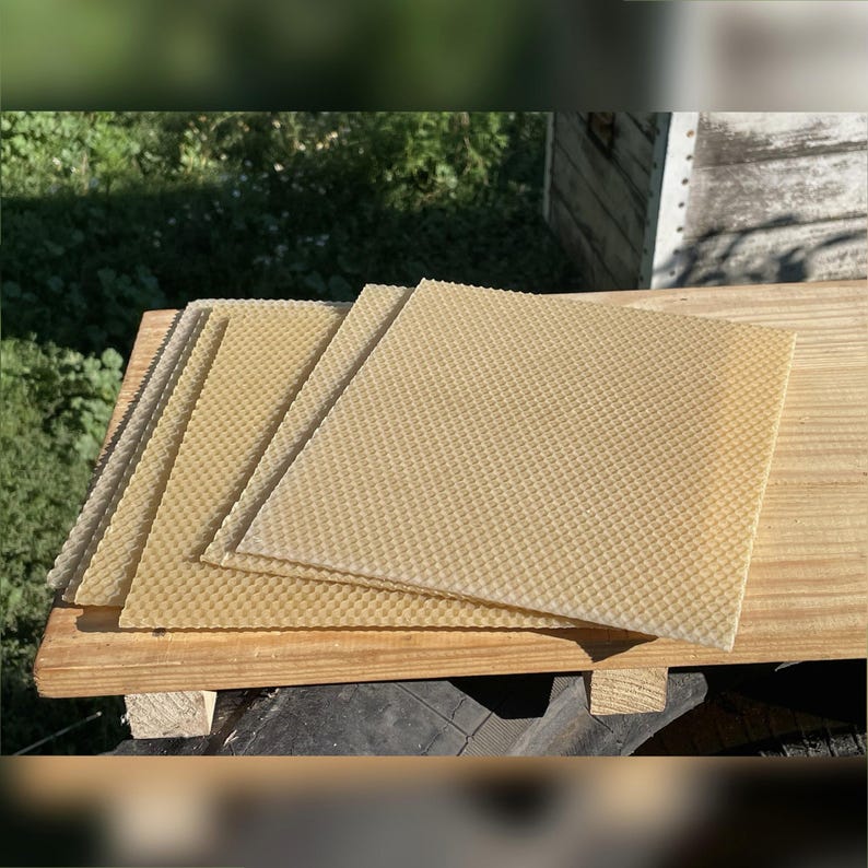 Beeswax Sheets for Candle Rolling 24x20cm | 100% Pure Wax From Our Own Hives | Small Candles, Beekeeping, Free Shipping image 8