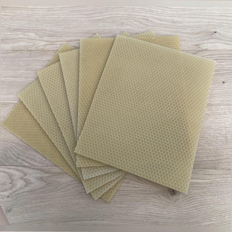 Beeswax Sheets for Candle Rolling 24x20cm | 100% Pure Wax From Our Own Hives | Small Candles, Beekeeping, Free Shipping image 4