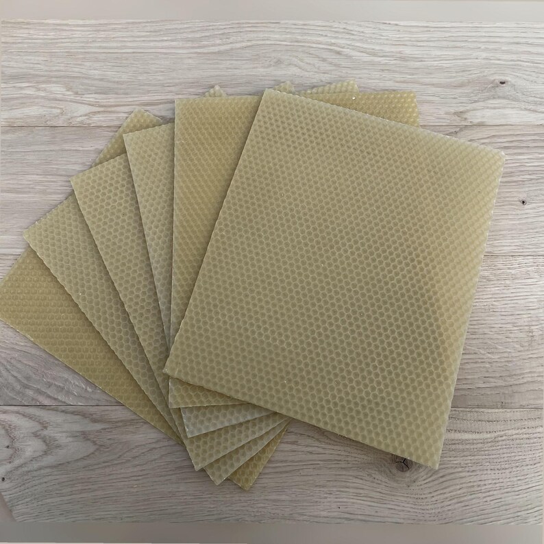 Beeswax Sheets for Candle Rolling 24x20cm | 100% Pure Wax From Our Own Hives | Small Candles, Beekeeping, Free Shipping image 3