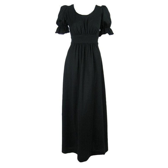Radley Maxi Dress 1970's Black Vintage