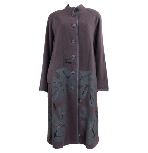 Koos van Den Akker Coat 1980's Appliqued Vintage