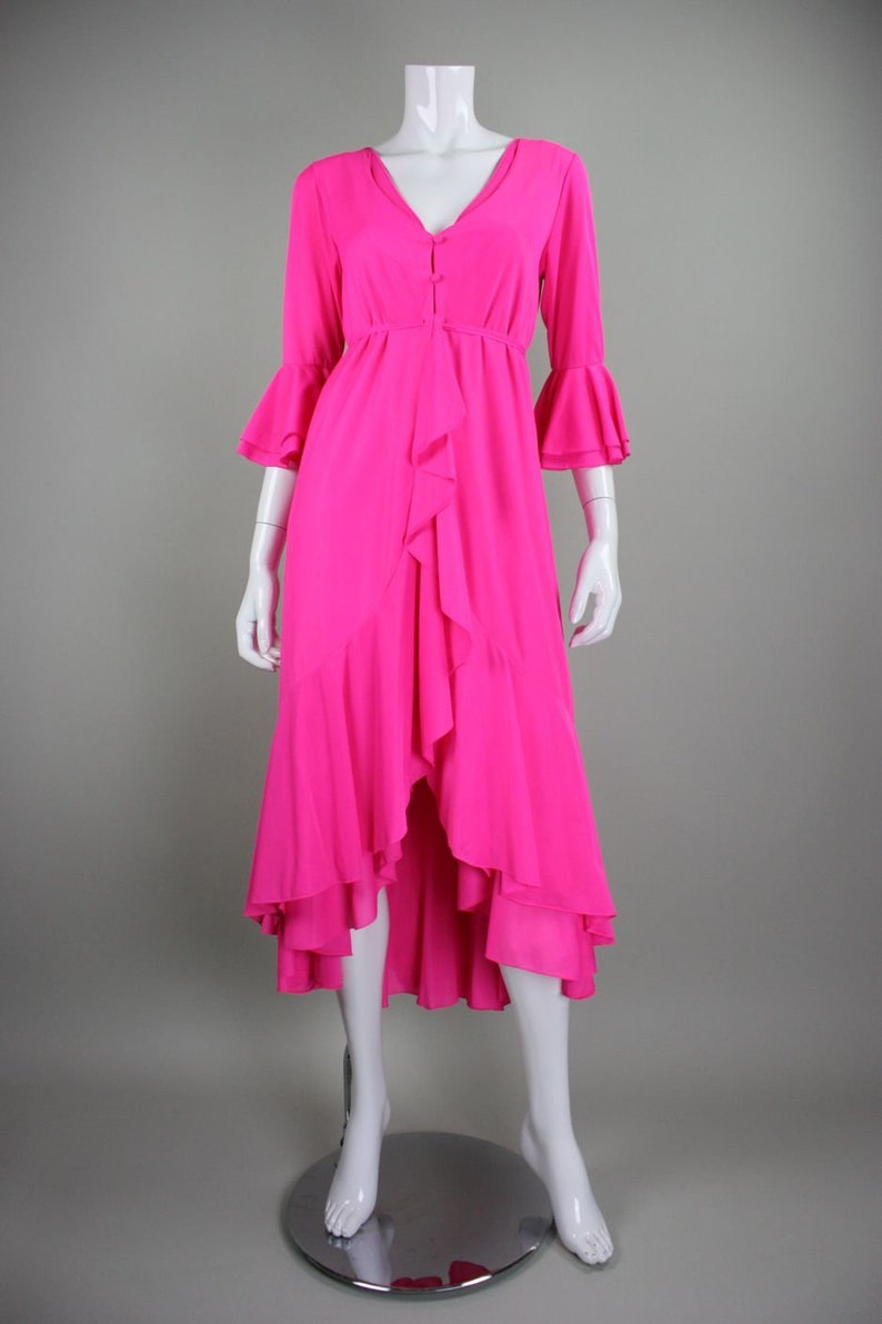 1970/'s Robe and Nightgown Lucie Ann for Claire Sandra Vintage