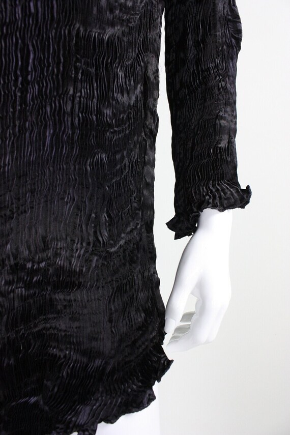 Patricia Lester Tunic Pleated Silk With Beaded Neckline Etsy