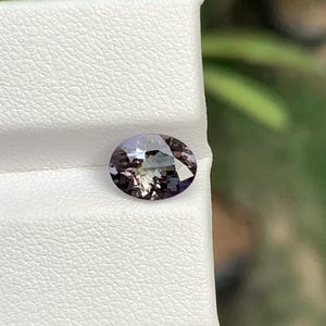 1.70 Ct Natural Tanzanite Oval Cut | Grayish Violet Blue Loose Gemstone | Precision Faceted December Birthstone for Ring Pendant