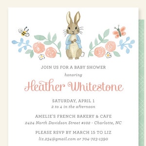 Invitation Danniversaire De Pierre Lapin Lapin Anniversaire Etsy