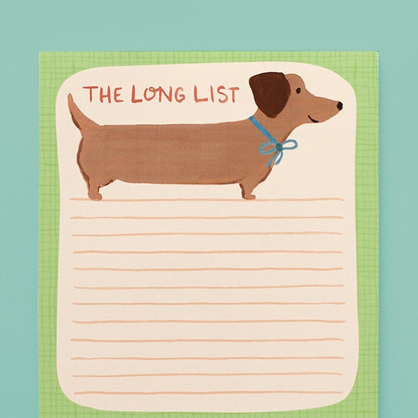 Dachshund Notepad - 50 sheets - Dog Notepad, Dachshund Gift, Dog Gift, Dachshund List Pad, Wiener Dog Pad, Dachshund Stationery, Dog Lover