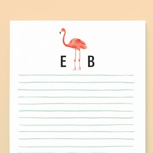 Flamingo Notepad, Personalized or Monogrammed - 50 sheets - Flamingo Gift, Flamingo Personalized Gift, Flamingo Lover Gift, Flamingo Jotter