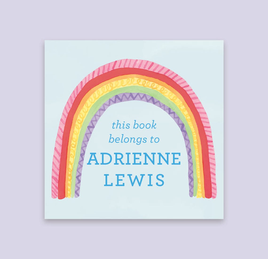 Rainbow Bookplate Sticker Kid's Bookplate - Etsy