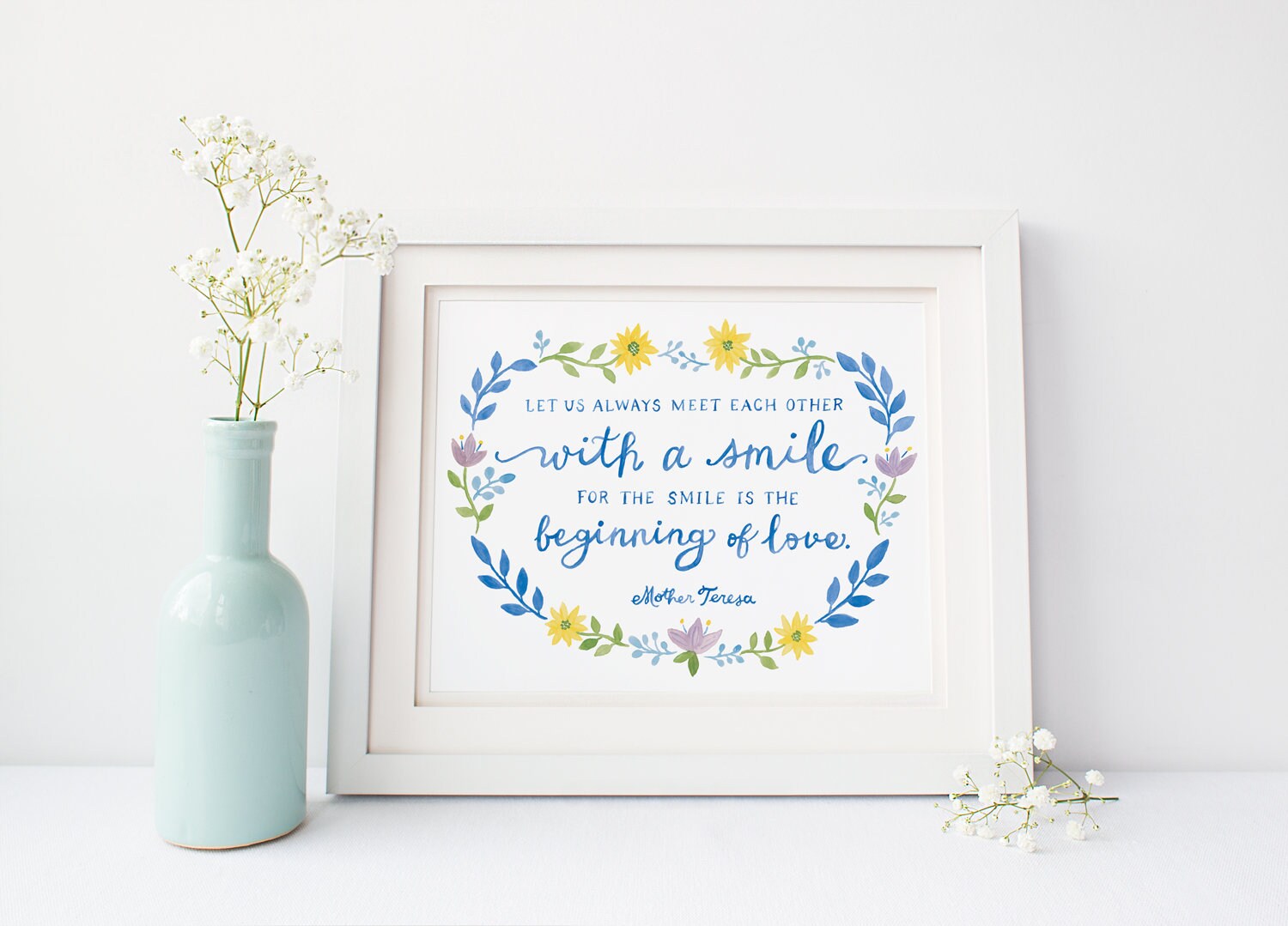 Mother Teresa Quote Art Print 5 x 7 or 8 x 10 | Etsy