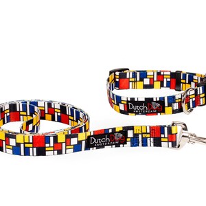 Mondrian Fashion Dog Collar Made From Recycled Webbing Made in Holland image 3