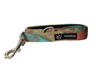 5' Recycled Webbing Dog Leash Van Gogh Bulbfields - Made in Holland