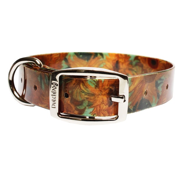 Waterproof Dog Collar Van Gogh Sunflower - Made in Holland