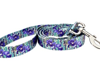 Van Gogh Irises Fashion Dog Leash - 5ft. Made From Recycled Webbing - Made in Holland