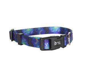 Van Gogh dog collar made from recycled webbing - Cypress and stars - Made in Holland