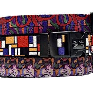 Mondrian Fashion Dog Collar Made From Recycled Webbing Made in Holland image 5