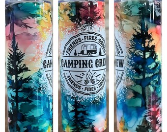 Camping Crew Tumbler, Camping Cup, 20oz Camping Tumbler, Camper Life, Camping Gift, Teacher Gift