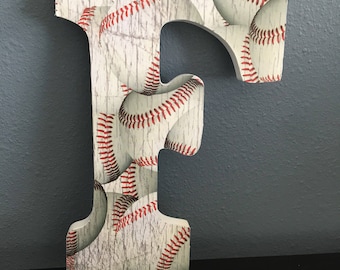 Boys Baseball Decor, Baseball Art, Wooden Wall Letters, Boys Monogram, Baseball Gift, Boys First Communion Gift, Personalized Gift