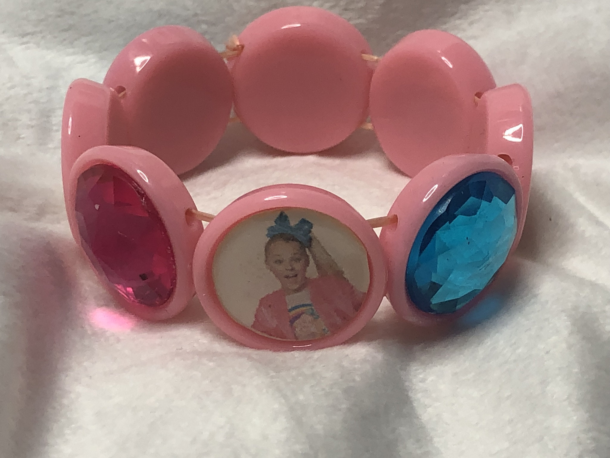 Jojo Siwa Plastic Stretch Bracelet With Images and Rhinestones Party Favor Basket Stocking Stuffer Etsy