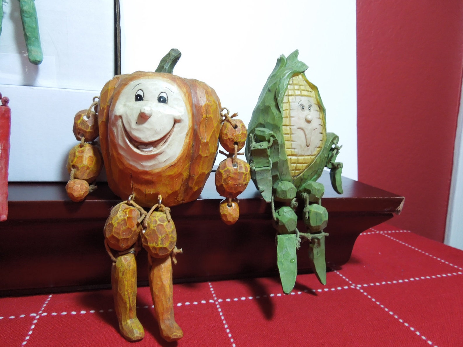 Set of 7 Vegetable Shelf Sitters Etsy