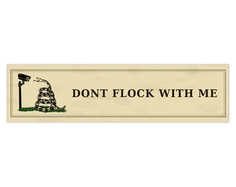 Anti-Surveillance Snake Bumper Sticker | Gadsden Flag Parody | UV-Laminated Water-Resistant Vinyl | Vintage 15" x 3.75"