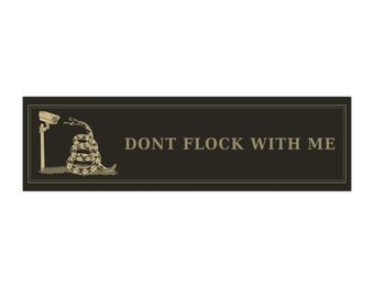 Anti-Surveillance Snake Bumper Sticker | Gadsden Flag Parody | UV-Laminated Water-Resistant Vinyl | Blackout 11" x 3"