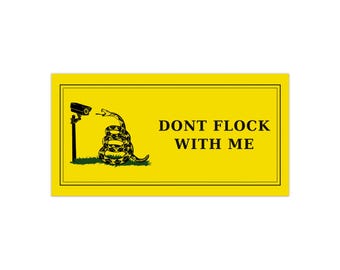 Anti-Surveillance Snake Bumper Sticker | Gadsden Flag Parody | UV-Laminated Water-Resistant Vinyl | Classic 7.5" x 3.75"