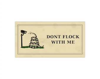 Anti-Surveillance Snake Bumper Sticker | Gadsden Flag Parody | UV-Laminated Water-Resistant Vinyl | Vintage 7.5" x 3.75"