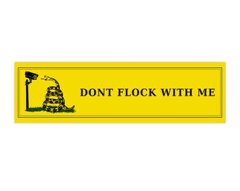 Anti-Surveillance Snake Bumper Sticker | Gadsden Flag Parody | UV-Laminated Water-Resistant Vinyl | Classic 11" x 3"