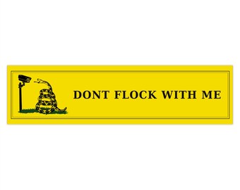 Anti-Surveillance Snake Bumper Sticker | Gadsden Flag Parody | UV-Laminated Water-Resistant Vinyl | Classic 15" x 3.75"