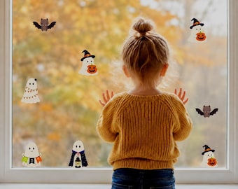 Halloween Ghost Bat Pumpkin Decal Set