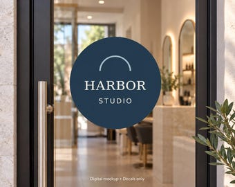 Custom Business Logo Window Decal, Full Color Round Vinyl Sticker, 12, 18 or 24 Inches