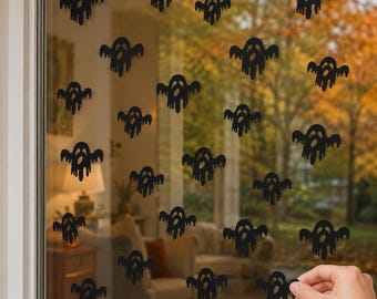 Halloween Ghost Decals, Spooky Peel-and-Stick Decorations