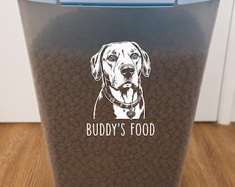 Personalized Pet Food Container Decal