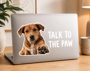 Custom Funny Pet Sticker from Photo, Personalized Dog Cat Vinyl Decal for any surfaces