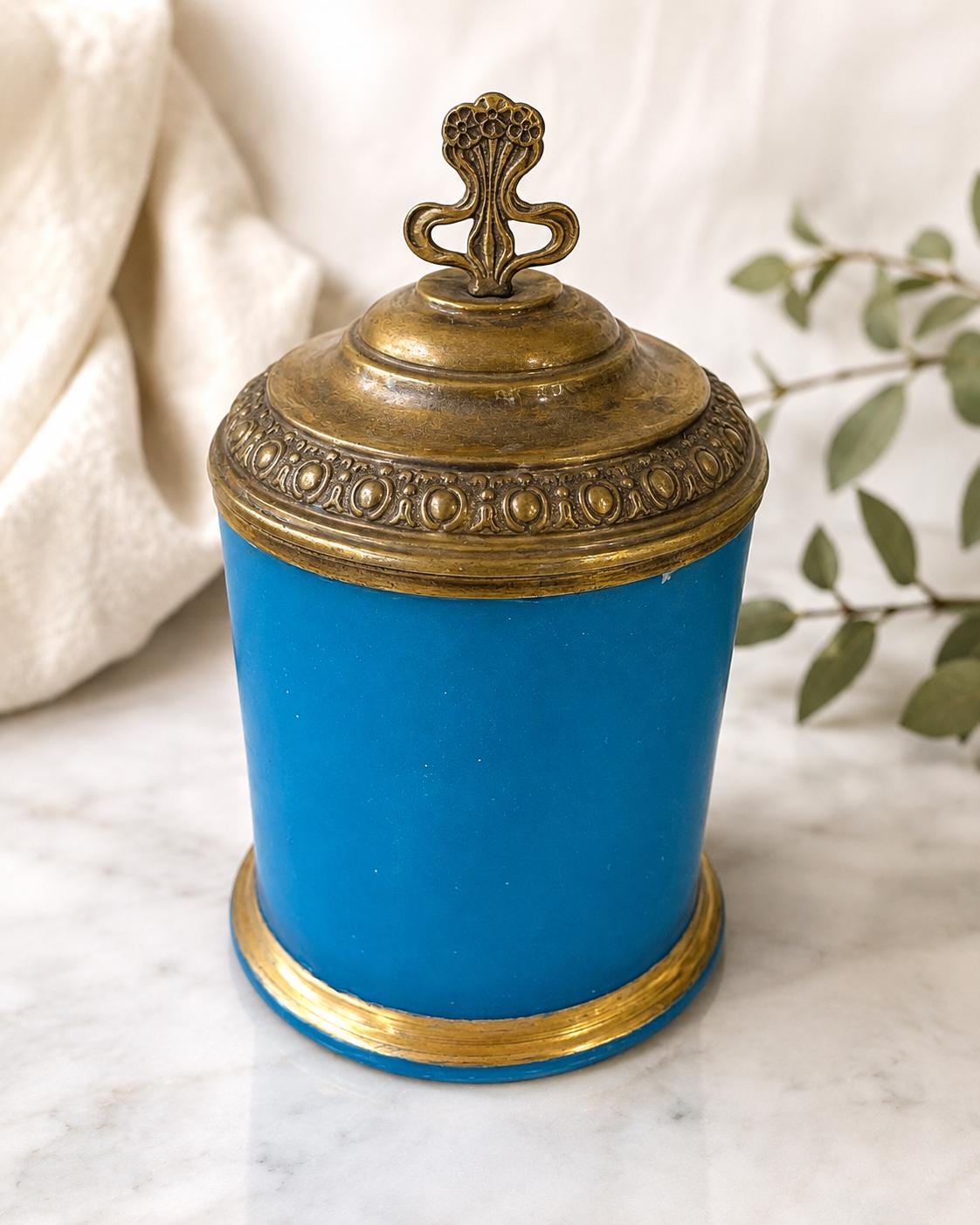 Glass Brass Canister - Etsy