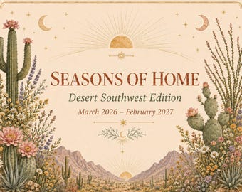 Desert Southwest Calendar 2026 - 2027 -  Nature Inspired (Digital Download)