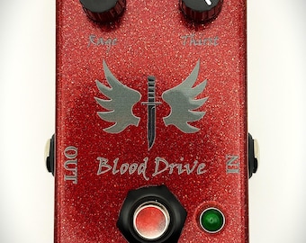 Blood Drive Medium-Gain Overdrive Pedal – Touch-Sensitive Guitar Effect | Pendletone Effects