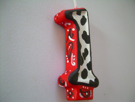 Paisley Birthday Candle - Etsy