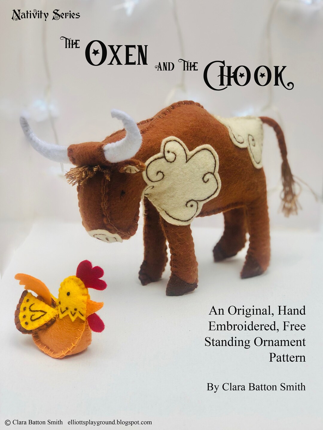 Pattern About Ox The Oxen and the Chook ~ PDF Nativity Pattern Hand Embroidery Instant ...
