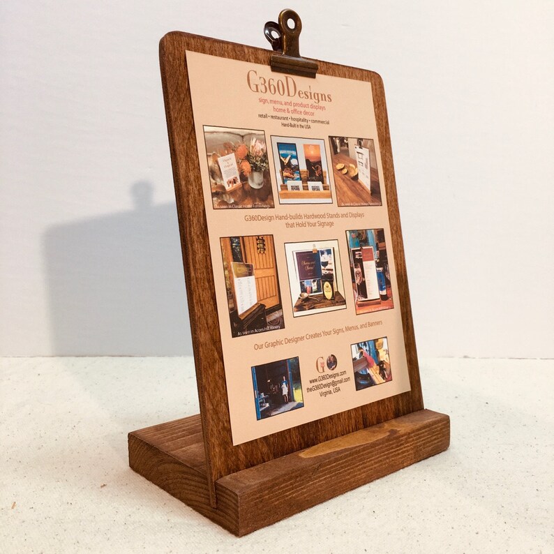 Home & Living Retail Store Sign Holder Photo holder Detachable Wood