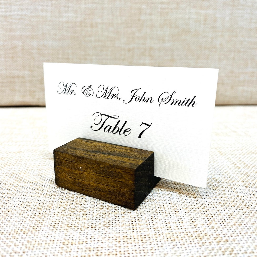 Wood Place Card and Table Card Stands Business Cards Signs Etsy